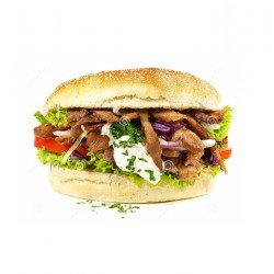 Hamburger gyros hússal Amerikai burger Ételek